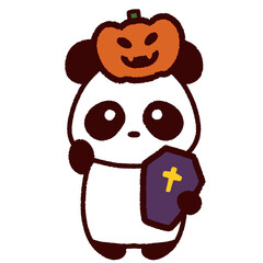 ハロウィンのかわいいパンダ
