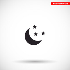 Moon  vector icon , lorem ipsum Flat design