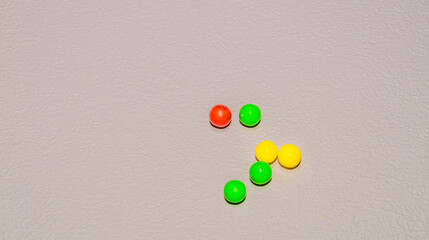 Small round pieces of candy