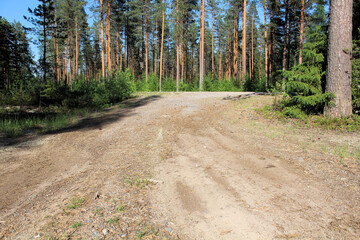 A dirt road.