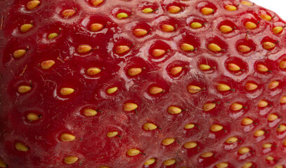 background of strawberry texture closeup