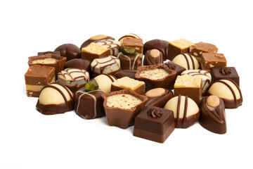 chocolate candies isolated