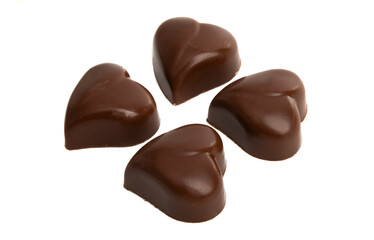 chocolate candies isolated