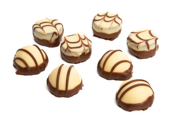 chocolate candies isolated
