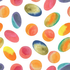 seamless pattern, watercolor figures, ornament for wallpapers and fabrics, wrapping paper, for different designs