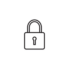 Padlock line icon