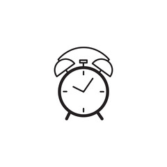 Alarm clock line icon vector