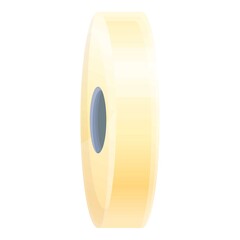 Gold scotch tape icon. Cartoon of gold scotch tape vector icon for web design isolated on white background