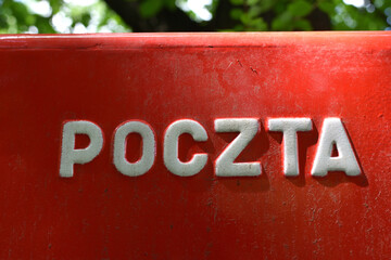 Poczta (translation from Polish: Post, Mail), Post office box, closeup - 360862498