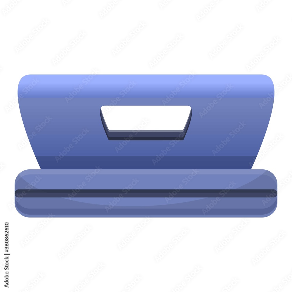 Poster device hole puncher icon. cartoon of device hole puncher vector icon for web design isolated on whit
