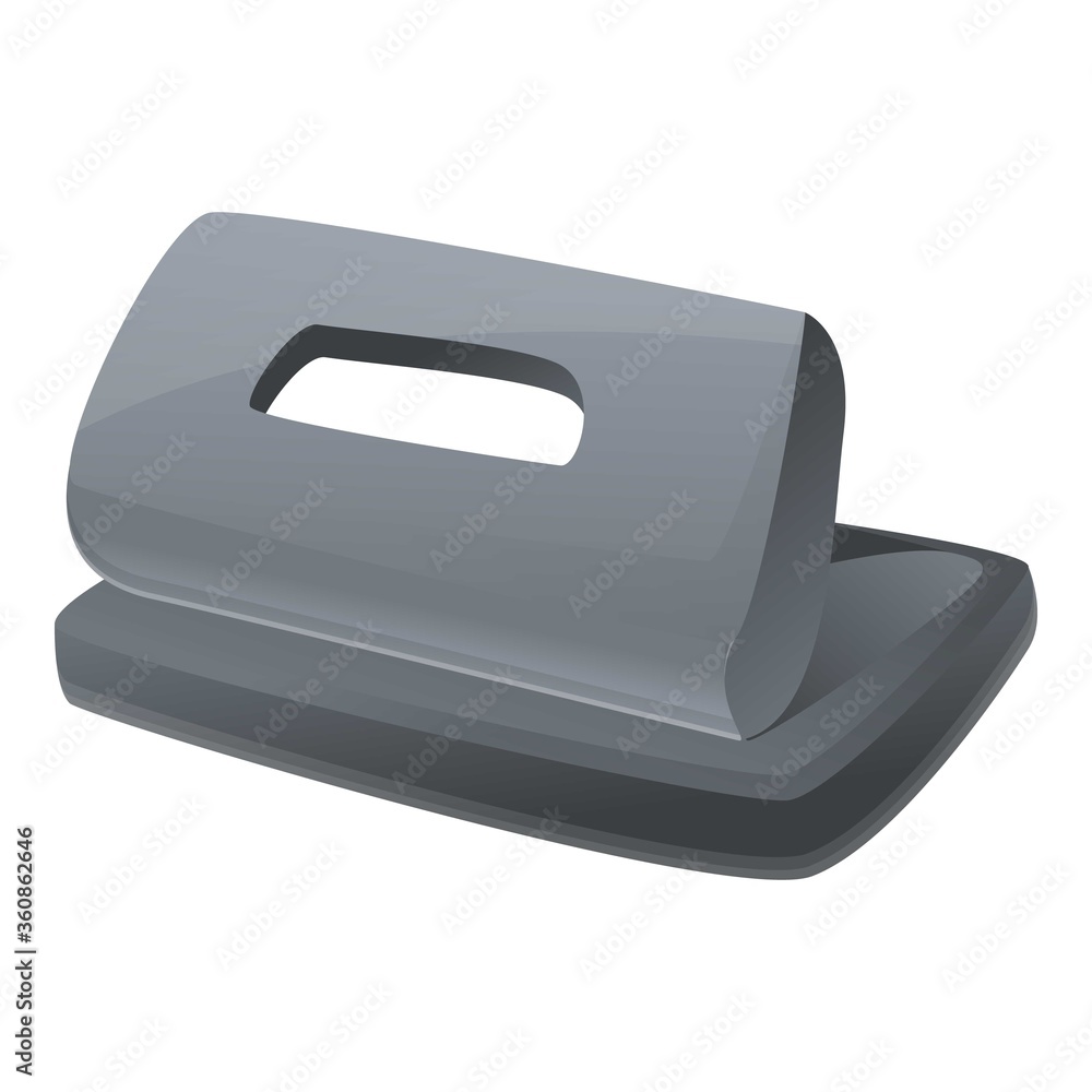 Poster document hole puncher icon. cartoon of document hole puncher vector icon for web design isolated on 