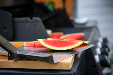 Grillen Melone