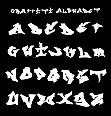 graffiti alphabet vector