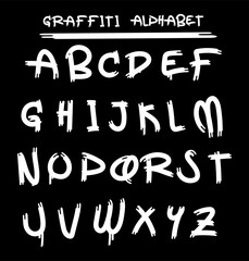 graffiti alphabet vector