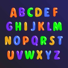 jelly alphabets vector
