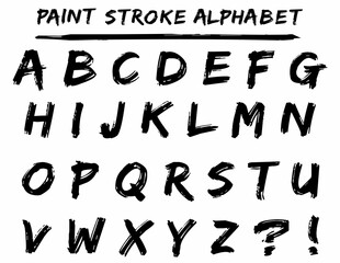 Paint alphabet vector
