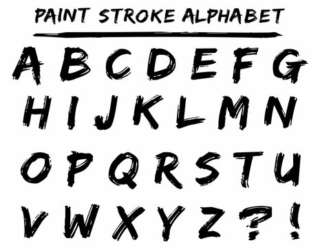 Paint alphabet vector