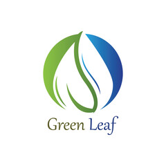 Logos of green Tree leaf ecology