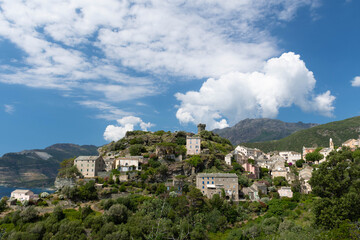 Obraz premium Nonza, a great and beautiful village in Corsica