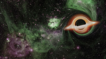 Artistic Representation of Black Hole. Elements of this image furnished by NASA