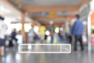 Search bar web online browsing. Idea for searching browse data information networking