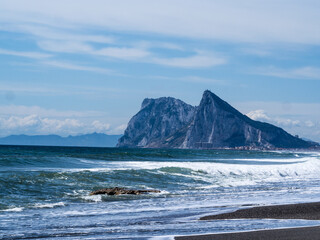 Peñón de Gibraltar desde la playa
