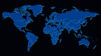 Obraz na płótnie Canvas World map modern abstract.Globe map.Generalized world map.Vector Illustration