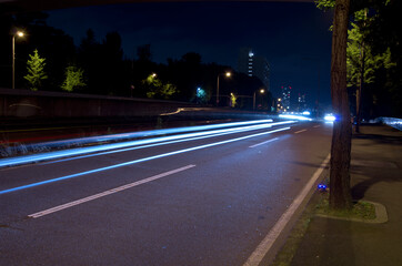 Night beams / 上からと下からと。