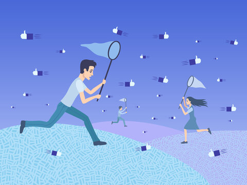 Teenagers are getting likes on the Internet.