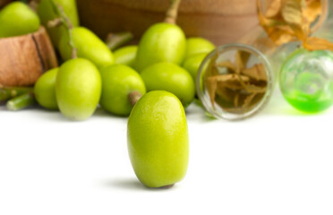 Herbal medicinal Neem fruit selected focus