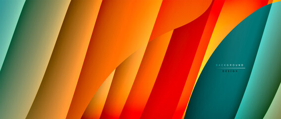 Fototapeta premium Fluid gradient waves with shadow lines and glowing light effect, modern flowing motion abstract background for cover, placards, poster, banner or flyer