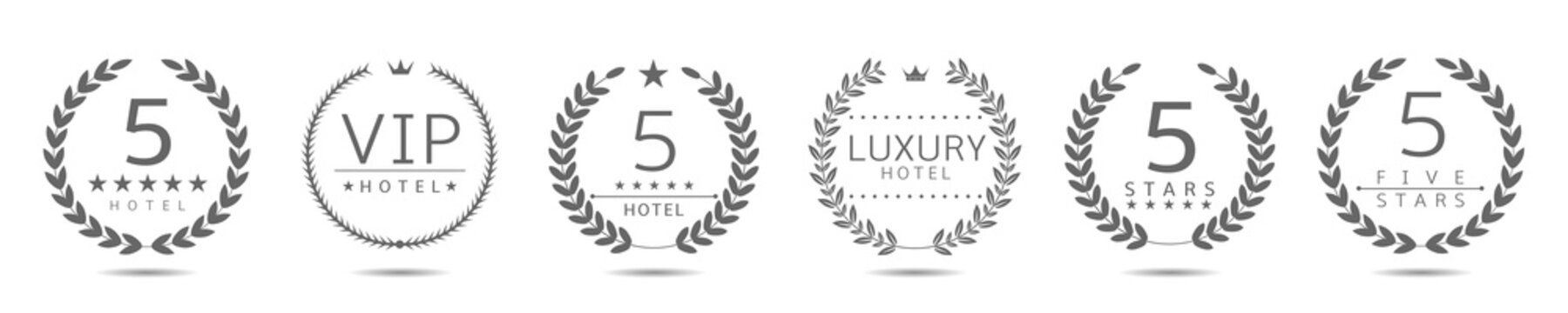 Five star badge set