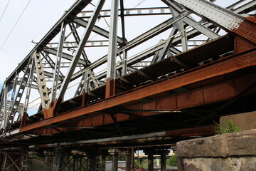 Railway metal bridge