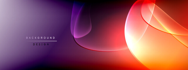 Vector abstract background - liquid bubble shapes on fluid gradient with shadows and light effects. Shiny design template for text