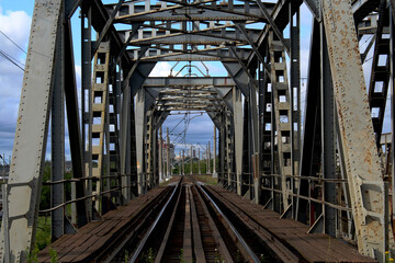 Railway metal bridge