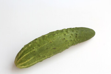 Cucumber on a white background. Isolated object .