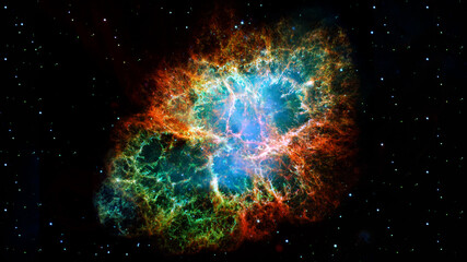 Crab Nebula. Elements of this image furnished by NASA - Powered by Adobe