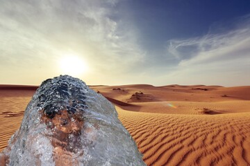 Fototapeta na wymiar water in desert