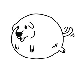 dog with fat