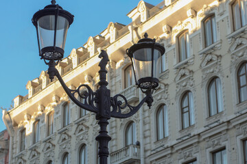 Fototapeta na wymiar Lamppost in St. Petersburg