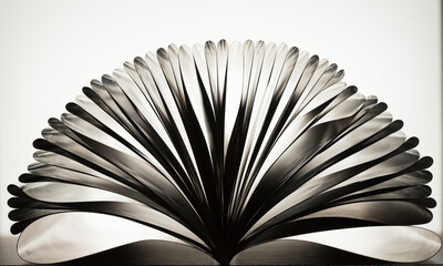 丸型で開いた本のページの形