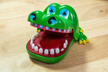 funny green crocodile