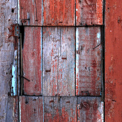 Multicolored covers of coal sheds and bins