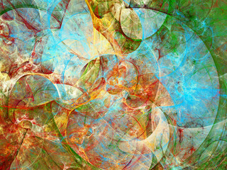 abstract chaotic fractal background 3D rendering illustration