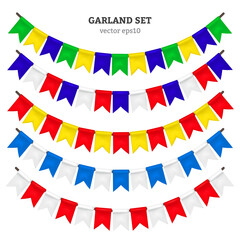 Colorful and bright garlands