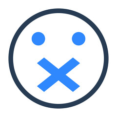 Silence emoji icon 