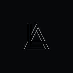 Professional Innovative Initial AL logo and LA logo. Letter AL LA LOGO Minimal elegant Monogram. Premium Business Artistic Alphabet symbol and sign