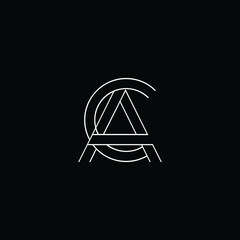 Professional Innovative Initial AC logo and CA logo. Letter AC CA LOGO Minimal elegant Monogram. Premium Business Artistic Alphabet symbol and sign
