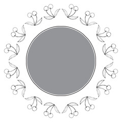 Cherry sketch vector frame 1-6