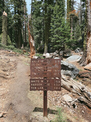 Yosemite hiking trail sign